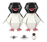 Genérico Bouncing Buddy Penguin DIY Craft Kit - Interactive Spring Mechanism Origami Art, Christmas Home Classroom Party Favors, Gift for Adults & Kids Crafters (2pcs)