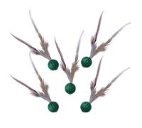Genérico Bouncy Ball Cat Toy, Pet Entertainment Kit, 5-Piece Set with Feathers, Multifunctional Indoor Kitten Play Balls, Fun and Interactive Pet Accessories for Families, Friends, Cats