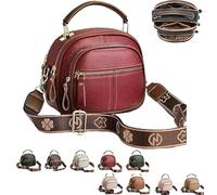 Genérico Bousalutend Crossbody Bag, Classic Multifunctional Compartments Adjustable, Wide Shoulder Crossbody Bag, Classic and Luxury (1 Pcs*Red)