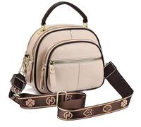Genérico Bousalutend Crossbody Bag, Classic Multifunctional Compartments, Large Capacity Crossbody Bag with Adjustable Wide Strap (Apricot)