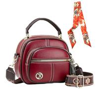 Genérico Bousalutend Crossbody Bags For Women, Multifunctional Compartments Adjustable Wide Shoulder Strap Leather Crossbody Bag(red)