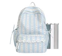 Genérico Bow Backpack - With Lace Trim Bow Cute Preppy Aesthetic Bookbag