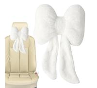 Genérico Bow Car Headrest Pillow, 2 Pack Bow Car Headrest Pillows Plush, Bows Tie Neck Pillow For Cars Headrests, Plush Cute Cars Neck Pillows Universal Necks & Cervical Pillow's For Home and Office