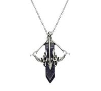 Genérico Bow Pendant Necklace - Crystal Vintage Jewelry, Fashion Bows Charm Necklaces Natural Crystals Accent | Suitable for Men Women Casual Outfit Celebration Event Styling, 5.5x6.5cm