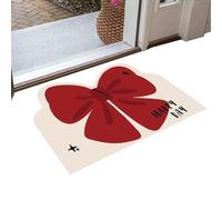 Genérico Bow Rug - 60x40x1cm Bow Door Mat, Bows Shaped Bathroom Rug, Water Absorbent Non-Slip Welcome Mat, Quick Drying Bathroom Entrance Floor Pad For Shower Tub For Kids Teen Adults