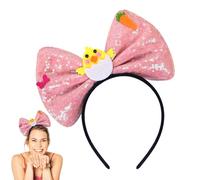 Genérico Bowknot Headbands, Easter Theme Sequin Bow Hairband, Stylish Party Supplies, Photography Prop Adult Women, Teenage Girls, Ideal for Holiday Events and Festive Outfits