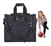 Genérico Bowling Tote Bag, Multifunctional Tote for 1 Ball, Adjustable Padded Handbag with Interior Belt, 14.37x9.45x12.8 Inches Fits Shoes and Towel, Ideal for Men and Women