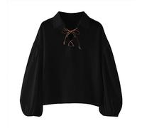 Genérico Boxeo Niños para niños pequeños Renaissant Lace Up Disfraz de escocés de Halloween Tops clásicos Sacos De Rafia Escombros (Black, 8-10 Years)