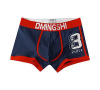 Genérico Boxer Calsonsillo para Hombre Ropa Interior Suave y Transpirable Pantalones Buen Ajuste y Diseño Sencillo Funky Boxers de Básicos para Uso Diario y Deporte (Dark Blue, L)
