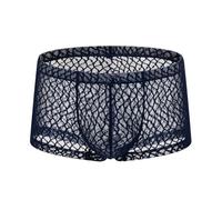 Genérico Boxer Hombre Encaje, Calzoncillos Hombre Transparente Sexy, Ropa Interior Masculina Ligera Transpirable, Diseño Cuatro Piezas para Ocasiones Especiales