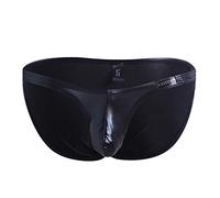 Genérico Boxer Hombre Sexy Lencería Erótica Ropa Interior Hombre Cuero Barnizado Brillante Slip Hombres Tanga Hombres Wetlook Clubwear Pantalones Cortos Látex Tendencia Pack Calzoncillos ajustados