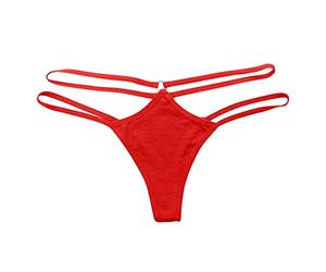 Genérico Boxer Mujer Dim Mujeres Sexy Cintura Fina Tanga Ropa Interior cómoda lencería Braguitas Mujer Pack Sin (Red, S)