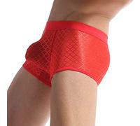 Genérico Boxers - Boxer De Hombre Big U Sexy Bag Tennis Corner Ropa Interior Sexy Flat Men's Men's Underwear (Red XL)