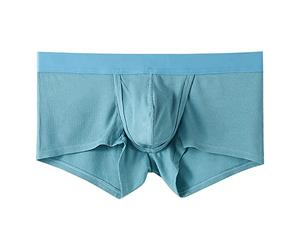 Genérico Boxers para Hombres, Calzoncillos Deportivos Hombre, Talla Grande Encaje De Punto Sexy Liso Raya Calzoncillos Transpirables Cómodo Moda Casual Ultrafino Color Sólido Boxer