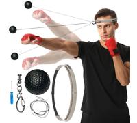 Genérico Boxing Reflex Ball Headband Set - Punching Speed Training Equipment, Adjustable Headband | Interactive Boxing Exercise Ball for Men Women Beginners Teens Home Living Room Bedroom Gym Travel