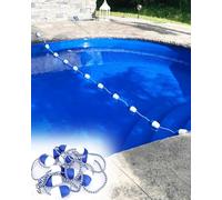 Genérico Boya divisora de Piscina con flotadores de Cuerda para Piscinas de 5,5 a 9 Metros, línea de Entrenamiento de natación de Seguridad para Zonas Profundas y Poco Profundas, Uso en Interiores y