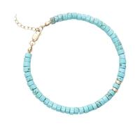 Genérico Bracciale Donna - 6.69 Pollici Pietre Colorate Bracciale | Bracciales Charme Colorato Con Conchiglia Metallo Stile Distintivo - Bracciales Per San Compleanni Gioiello Boho Catena 1.97 P