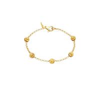 Genérico Bracciale Raspini Margherita Luce in Argento 925 Placcato Oro Giallo 18kt | Gioiello Donna Fatto a Mano in Italia con Finitura Diamantata, Delicato e Scintillante