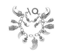 Genérico Bracciale Raspini Matrioska in Argento 925 con Charm Multipli | Gioiello Donna Fatto a Mano in Italia con Cuori, Cornetti e Chiusura a T