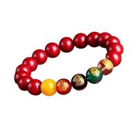Genérico Bracelet De Cinabar Chino - Beads Cinnabar Bangle | Bracelet De Buena Suerte | Brazal De Atracción De Riqueza Hecha A Mano | Luck Pulsera Pi Xiu Prosperity Beads Joyas Para Mujeres Hombres