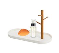 Genérico Bracelet Holder - ABS Multifunctional Rings Tray Stand | 12.0x30.0x18.5cm Jewelry Tree Stand With Wooden Branch Rack Vanity Organizer Suitable For Living Room Bedroom Bathroom
