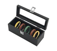 Generico Bracelet Holder Box - PU Leather Density Board 10/20 Slots | Bangle Organizer Storage Display Case With Transparent Lid | Dustproof Jewelry Storage Box For Bracelets Bangles Store Showcase