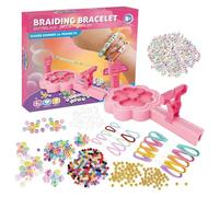 Genérico Bracelet Making Kit, Diy Jewelry Craft Set, 10.24x9.84 Inches String Braiding Art Toys, Portable Handmade Accessories Kit, Fun Design, Kids Activities for After School Projects