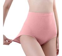 Genérico Braga Algodon Mujer Bragas Algodon Sin Costuras Braguitas Suaves Cómodas Talle Alto Braguita Lisos Transpirable Bragas Menstruales Reductora Ajustan Tanga Mujer