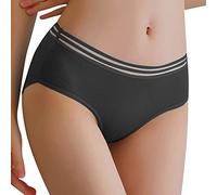 Genérico Bragas Algodon Mujer Tanga Bragas Mujer Algodon Talle Alto Vientre Plano Calzones Seamless Underwear Braga Menstrual Compresivos Seamless Underwear Ropa Mulher Braguitas cuecas Negro