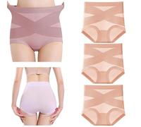 Genérico Bragas Mujer Cintura Alta Algodón,Cómodo Faja Braguitas de Faja Reductora,Leakproof Panties,Transpirables y Suaves (FR/ES, Letras, XL, Regular, Regular, Pink)