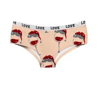 Genérico Bragas Mujer Navidad Moda Impreso Transpirable Sexy Cómodo para Navidad Carnaval, naranja, S