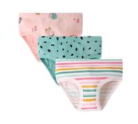 Genérico Bragas Niña 0-6 Años Floral Pack de 3 Braguitas Infantil Niña Sirenita Dibujos Animados Panties Cintura Elástica Ropa Interior Calzoncillos Transpirables Comodos Verano (Rosa, 2-3 años)