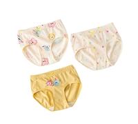 Genérico Bragas Niña 2-14 Años Sirenita Pack de 3 Braguitas Adolescentes Gatos Dibujos Animados Panties Cintura Elástica Ropa Interior Calzoncillos Transpirable Comodos Verano (Amarillo, 6-7 años)
