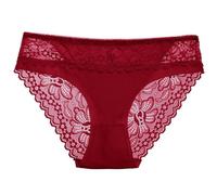 Genérico Bragas sin Costuras Mujer Invisible Bragas de Algodon Cintura Alta Barriga Plana Calzones sin Costuras Braga Menstrual Compresivos Seamless Underwear Ropa Mulher Calzones Calzoncillos Rojo