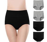 Genérico Bragas sin Costuras Mujer Invisible Braguitas Algodon Mujer Cintura Alta Vientre Plano Calzones sin Costuras Braga Menstrual Compresión Cotton Underwear Women Ropa Mulher Braguitas cuecas O