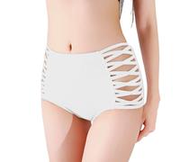 Genérico Braguita de Bikini Sexy brasileña con Lazos Laterales para Mujer (White, XL)