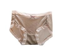 Genérico Braguitas Algodon Mujer,Ropa Interior Suave De Seda Transparente Ultrafina para Mujer Pantalones Triangulares Transparentes De Cintura Media De AlgodóN Puro Transpirable Sin Rastro