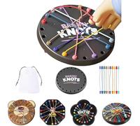 Genérico Brainy Knots Rope Untangling Game | Twisted Rope Puzzle Game | Rope Knots Untangle Stack Puzzle Sorting Board Game | Twisted Rope Knots Untangle Stack Puzzle Sorting Game Happy (#F)