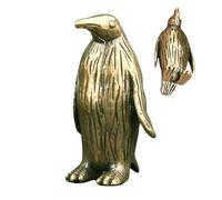 Genérico Brass Penguin Figurine - Vintage Lovely Mini Brass Art | Little Penguins Statue Art Piece for Living Room, Home, Bookshelf, Bedroom, Office, Desk, Shelf, Decor, Gift, Collectible