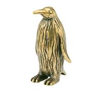 Genérico Brass Penguin Statue, Vintage Mini Figurine, Metal Animal Ornament, Decorative Shelf Sculpture Accent for Living Room Home Bookshelf Bedroom Desk Display Art Decor Use 1.02x0.55 Inches