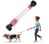 Genérico Brazalete LED para correr - Resplandor en la pulsera oscura,Las luces de advertencia brillan en la pulsera de flash oscuro para pasear al perro en bicicleta por la noche