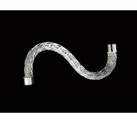 Generico Brazo de cristal trenzado 21 cm moderno cromado recambio para lámpara de araña y aplique