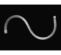 Generico Brazo de cristal trenzado 41 cm moderno cromado recambio para lámpara de araña y aplique