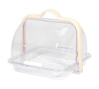 Genérico Bread Keeper | Large 21.3x21.3x18cm Clear Storage Container With Handle | Portable Pantry Organization Box For Muffins, Rolls & Bagels | Transparent Bakery Display Case For Home & Restaurant