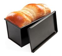 Genérico Bread Pan with Lid, Non Stick Bread Mold Aluminum Alloy, Easy Demoulding Household Baking Molds, Heat Resistant Kitchen Toast Pan for Bakery, Home, Cafe, Restaurant