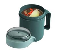 Genérico Breakfast Cup - 500 ml de gran tamaño Bowl, plegable Spoon Container | Leakproof Lid Design, Easy Carry Function, Multi-Purpose Food Storage, ideal para escuela, oficina, exterior, 9 x 14 cm