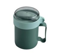Generico Breakfast Cup, Soup Containers With Lids For Lunch, 500ml Wide Mouth Cereal Bowls With Foldable Spoon For School Office Outdoor Travel Home Picnic Camping Gym