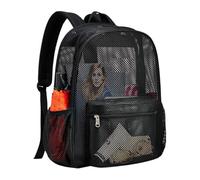 Generico Breathable Backpack, College Bag, 12.6x5.91x16.93 Inches Lightweight Convenient Heavy Duty Lattice Backpack, Transparent Design Spacious, Comfortable for Beach, School, and Travel