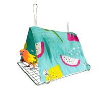 Genérico Breathable Bird Hammock Swing - Triangular Parrot Bed, Conure with Cockatiel Design, Lovebird Canary with African Cockatoo, Pigeon Finch Mat, Hanging Bed for Parrot Conure Rest