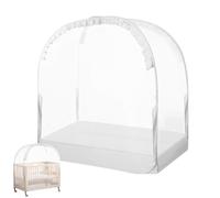 Genérico Breathable Mesh Crib Tent Cover, Pop-Up Canopy To Keep Baby Safe from Climbing out, Bed Protection For Toddler Nursery, Bedroom, School, Travel Use, Secure Zippered, 27.56x51.18x55.12